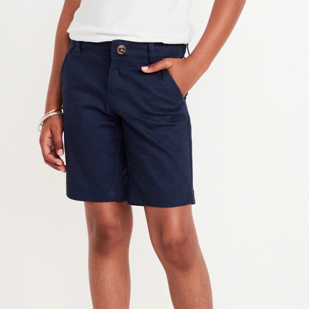 Old Navy Blue Twill Bermuda Shorts for Girls